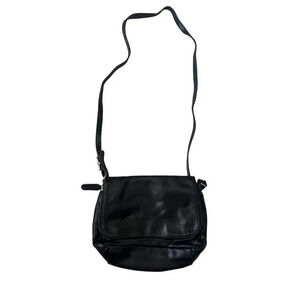 Margot Women's Black Leather Crossbody Hobo Bag